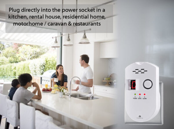 Shield Natural Gas Leak Detector With A Loud Alarm & Digital Display, Designed To Detect Combustible Gas Leaks Including LPG, Butane, Propane & Methane In The Home - Image 4
