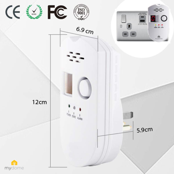 Shield Natural Gas Leak Detector With A Loud Alarm & Digital Display, Designed To Detect Combustible Gas Leaks Including LPG, Butane, Propane & Methane In The Home - Image 6